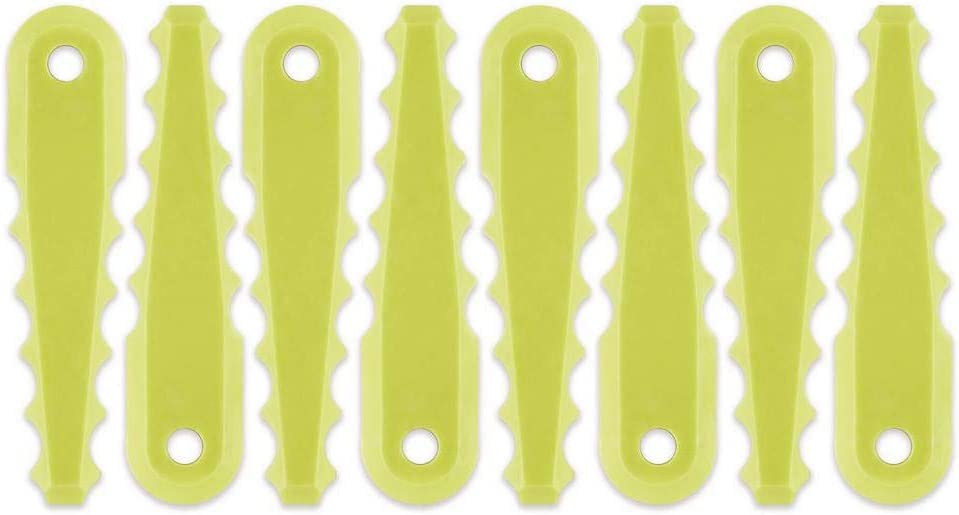 RYOBI Replacement Fixed Blades for 2-in-1 String Head (8-Pack)