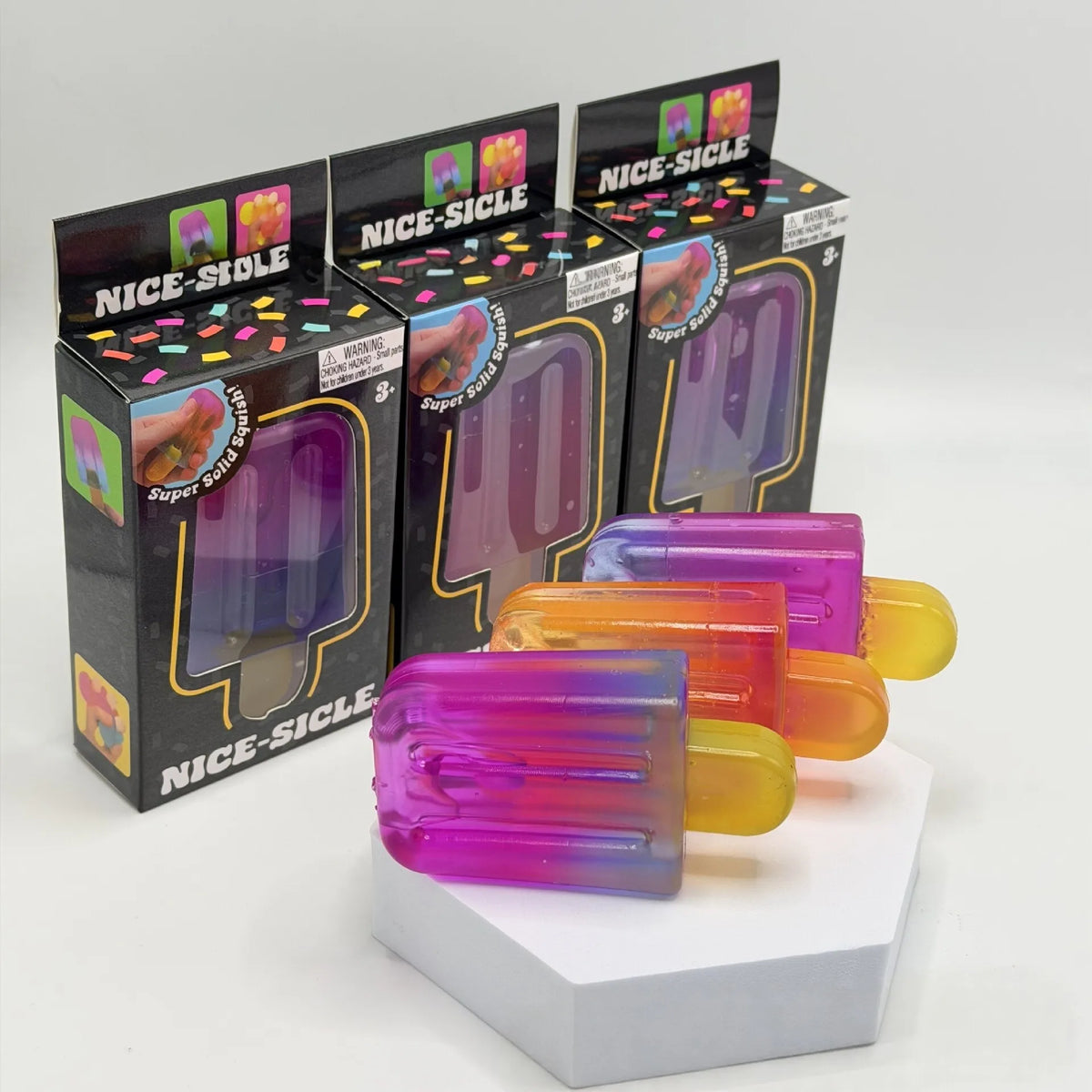 Gradient Liquid Filled Popsicle Squishy Toy Stress Relief Hand Squeeze Gadget Desktop Ornament For Birthday And Holiday Gift Use