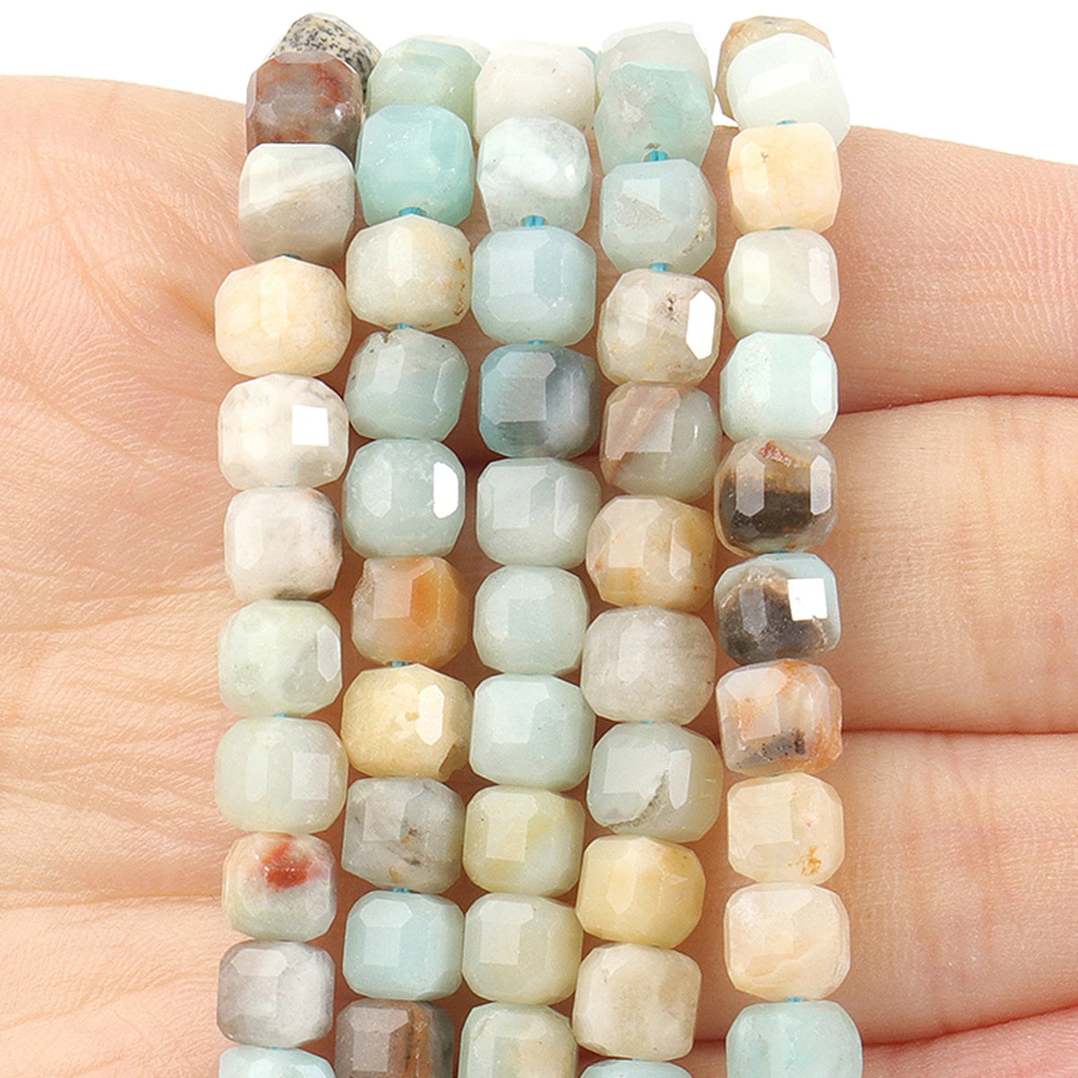 Faceted Natural Tourmaline 5mm Square Cube Shape Beads for Jewelry Making Diy Bracelet Necklace Beading Accessories