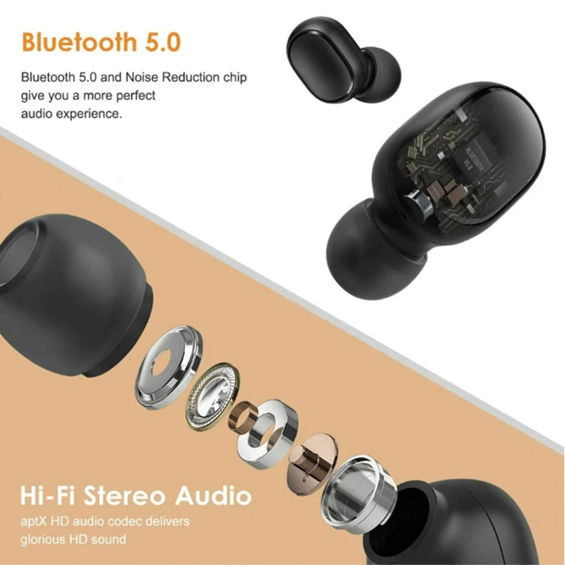 XIAOMI Redmi Airdots 2 Wireless Bluetooth Headset with Mic Earbuds Fone Bluetooth Earphones TWS Wireless Headphones