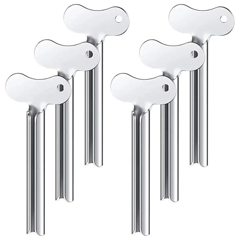 Stainless Steel Toothpaste Tube Squeezers Metal Key Toothpaste Squeezers for Bathroom Hair Dye Cosmetic Tubes Squeezer
