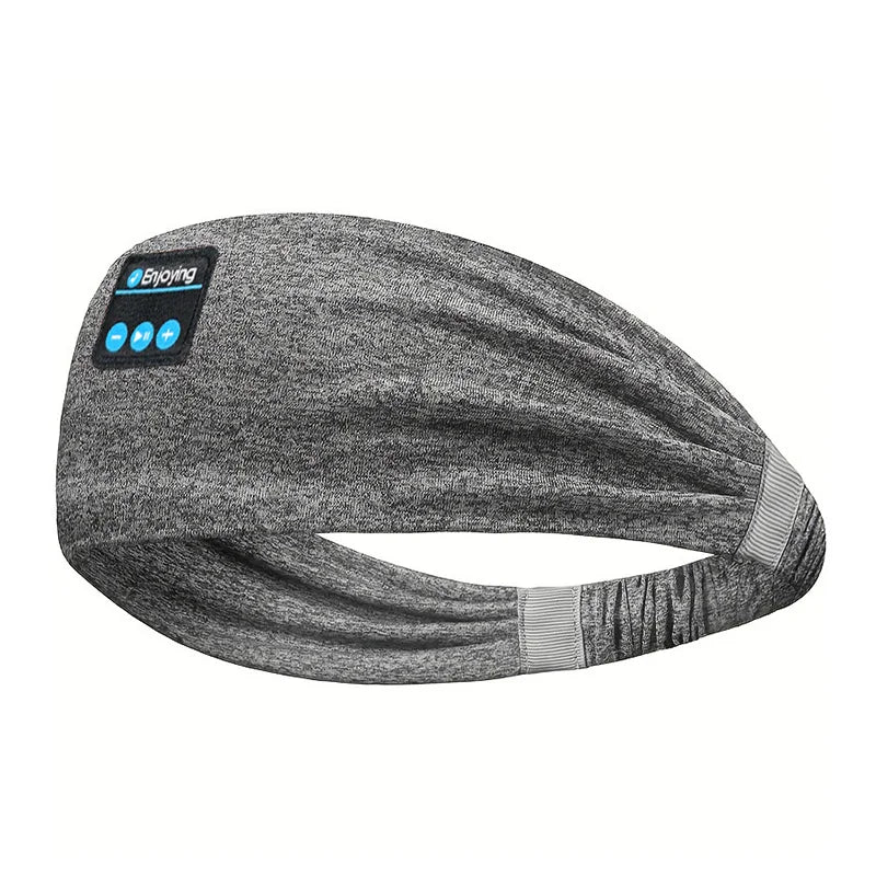 Wireless Bluetooth Headband Sleeping Headphones Sports Earphone/Headscar Music Hat with HD Stereo Speakers Eye Mask for Side Sl