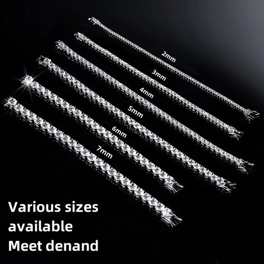 Factory price 925 silver plated 18K gold 4A grade Zircon tennis bracelet for men and women fashion personality exquisite jewelry