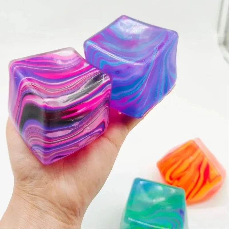 Novelty Mystery Surprise Box, Random Assorted Squishy Figures, Soft Squeeze Fidget Toy, Anxiety & Stress Relief Desktop Ornament for Children Youth