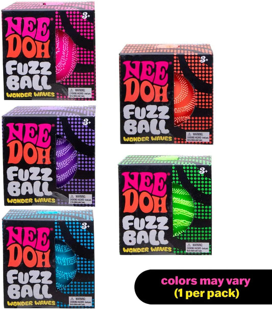 NeeDoh Fuzz Ball Blind Box Series, Soft Stress Relief Fuzzy Ball, Desktop Ornament Fun Squishy Toy for Pressure Relief