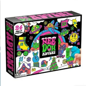 Nee‑Doh Advent Calendar 24Pcs Mini Squish Fidget Toys Christmas Countdown Blind Box Stress Relief Squeeze Decompression Holiday
