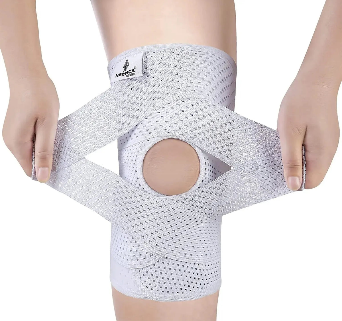 NEENCA Knee Brace for Knee Pain Compression Knee Support with Air Mesh Fabric Side Stabilizers Meniscus Tear ACL Arthritis Relie