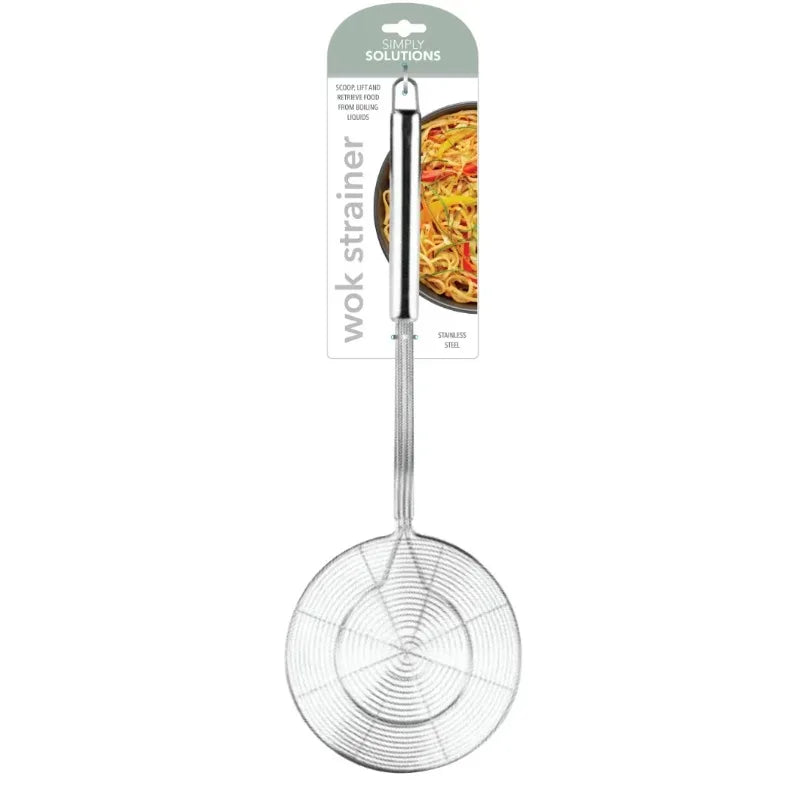 STRAINER Great for noodles, dumplings, tempura, or sautéed veggies, making it a multifunctional kitchen tool.