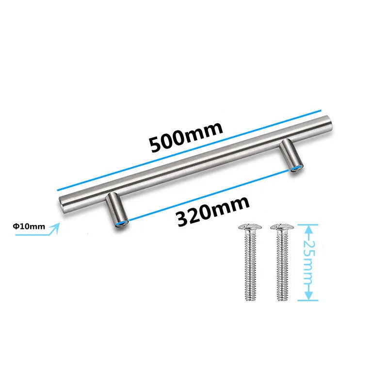 Black Gold Cupboard Handle Brushed Stainless Steel Kitchen Cabinet Door Knob Furniture Drawer Pull Hardware Pulls Bar Handle