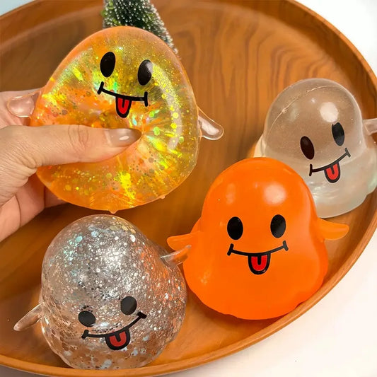 Realistic Ghost Squishy Toy for Halloween - Slow Rising Soft Stress Relief Fidget, Spooky Sensory Prop for Prank Party Favor, Anxiety Relief Gift for Adults Kids