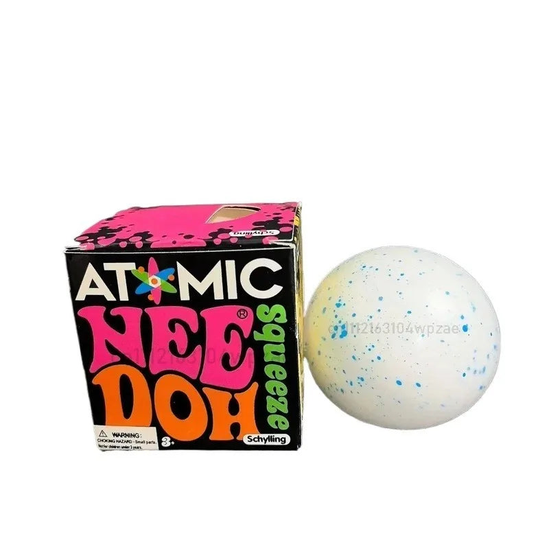 NeeDoh Snow Ball Crunch Stress Ball, Quick Rebound Flour‑Filled Non‑Toxic Sensory Toy, Anxiety Relief Fidget Toy For Autism