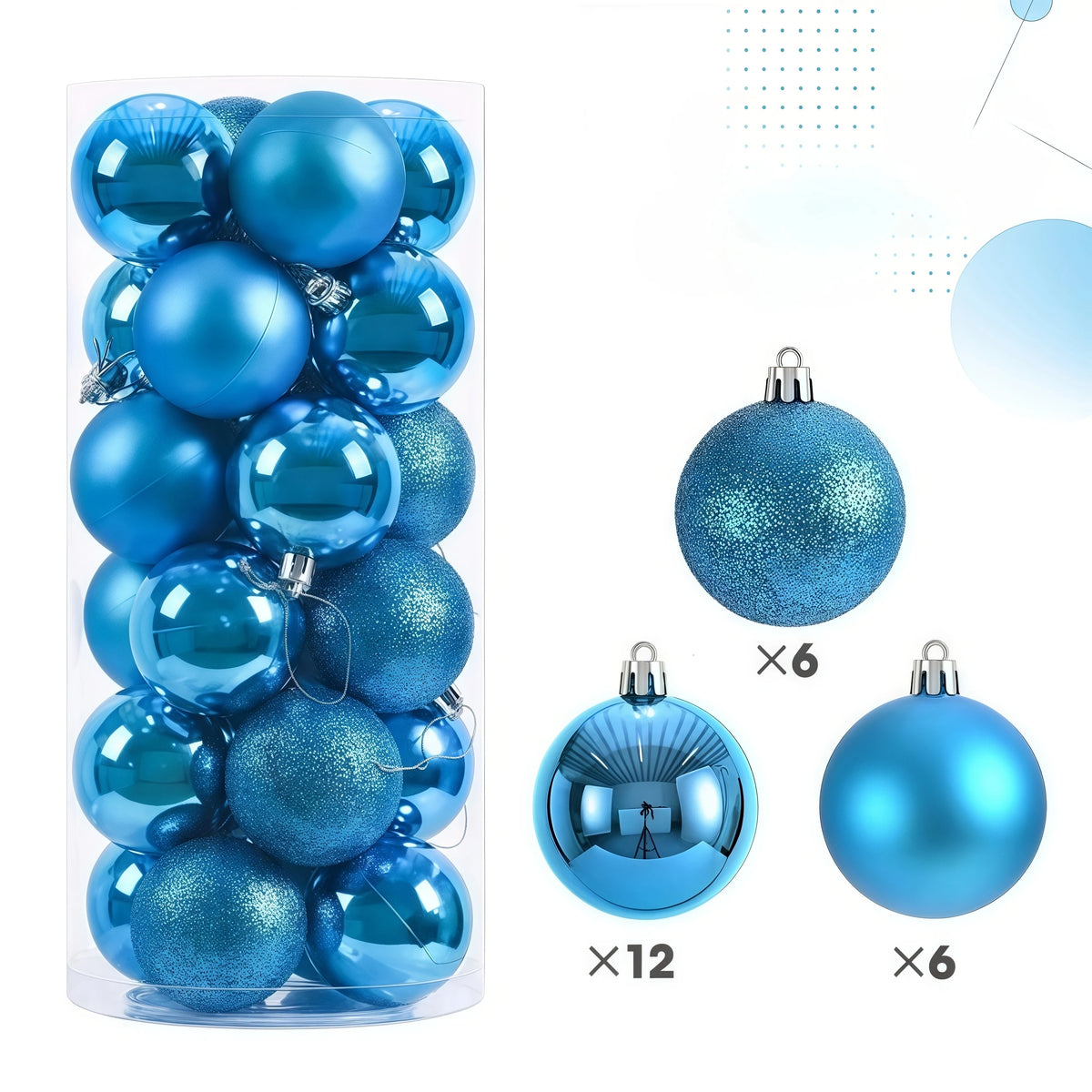 24pcs 3cm Christmas Balls Christmas Decorations Tree Ornaments Ball Xmas Hanging Tree Pendants Home Party Decor New Year Gift