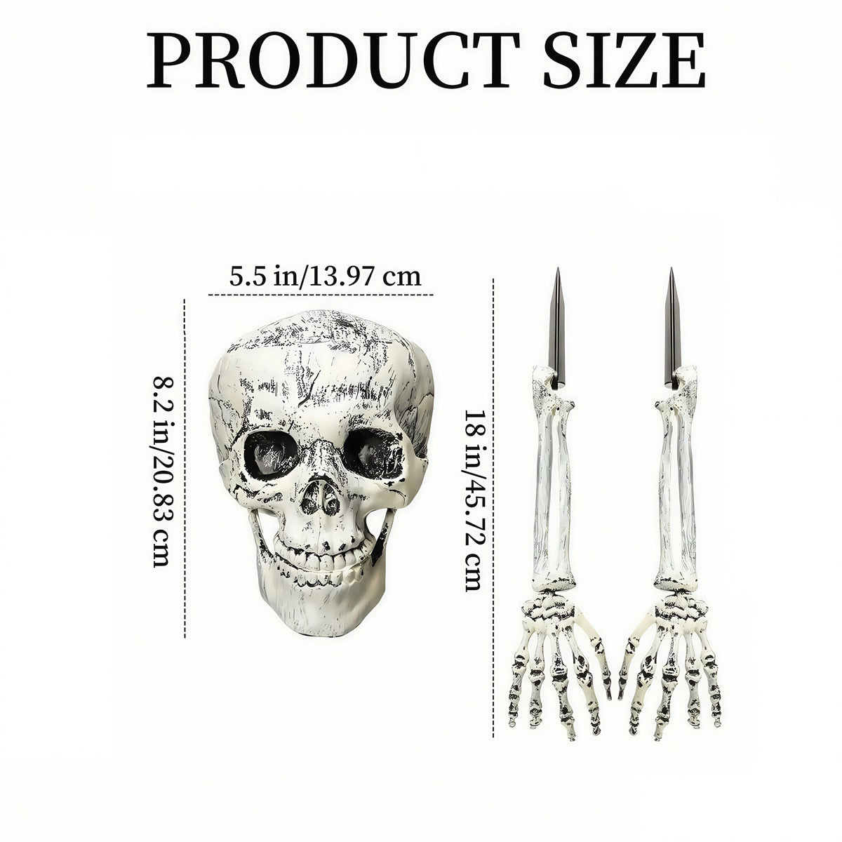 Halloween Skeleton Stake Decorations, Realistic Skeleton Arm Leg Bones, Spooky Yard Garden Halloween Decoration