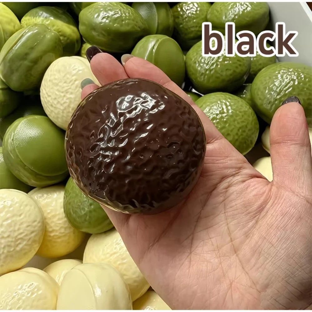 Chocolate Pie Squishy Stress Ball Fidget Toy Crunchy Squeeze Toy Soft Building Block Filled Adults ASMR Stress Relief Holiday Gi