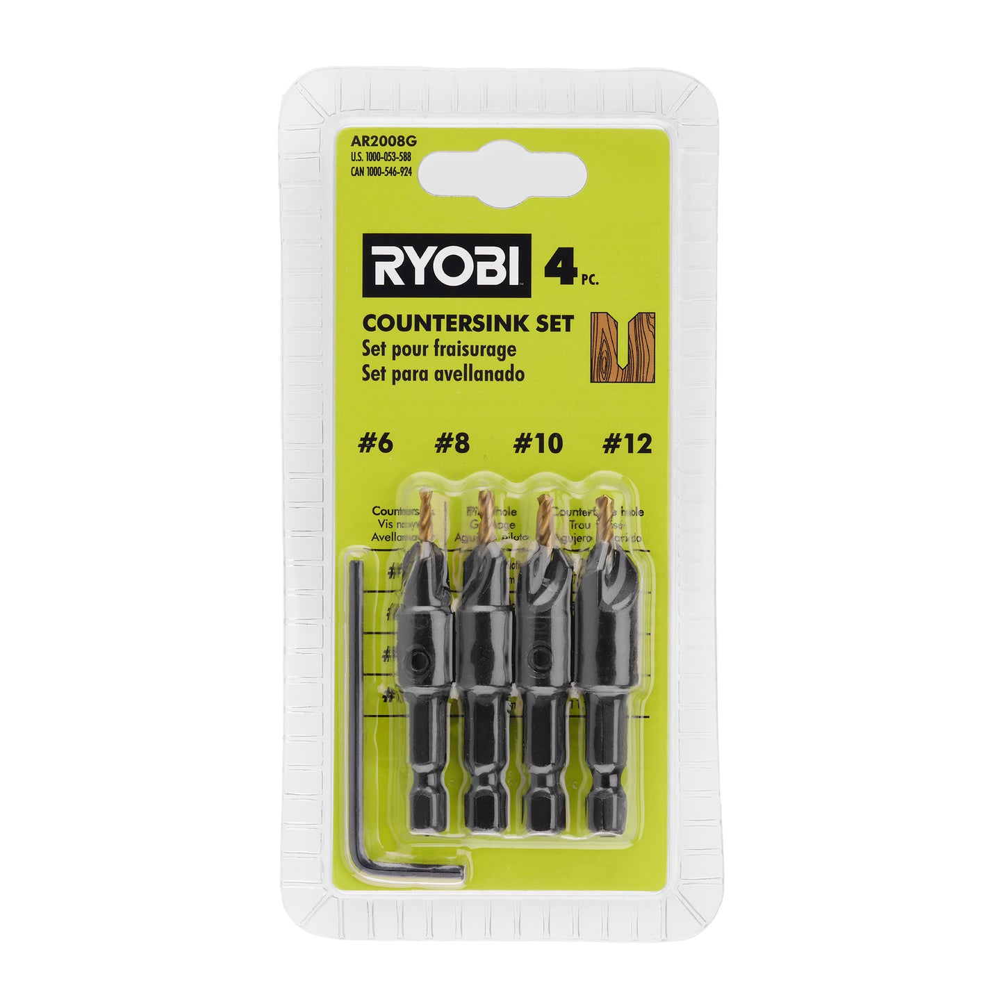 RYOBI SpeedLoad+ 5-Piece Power Groove Countersink Set