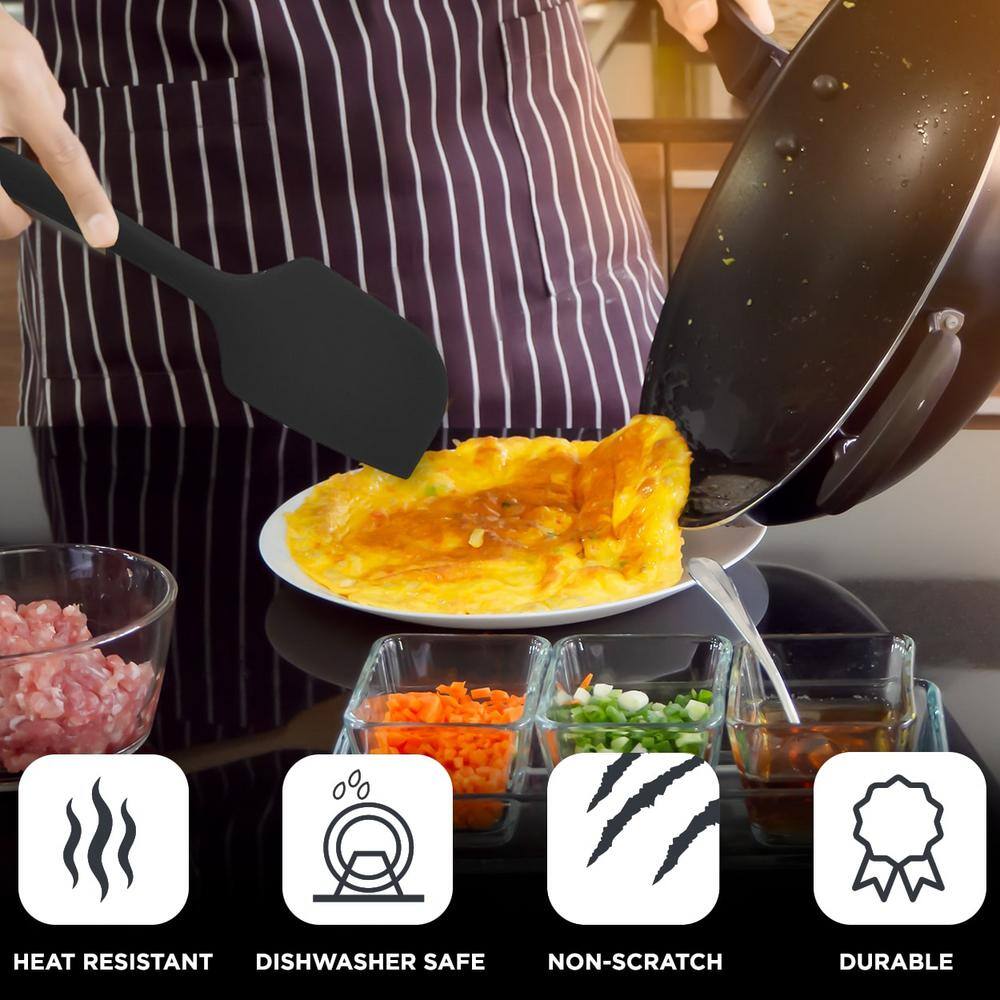 Kaluns Heat Resistant Rubber Silicone Spatula (Set of 5)
