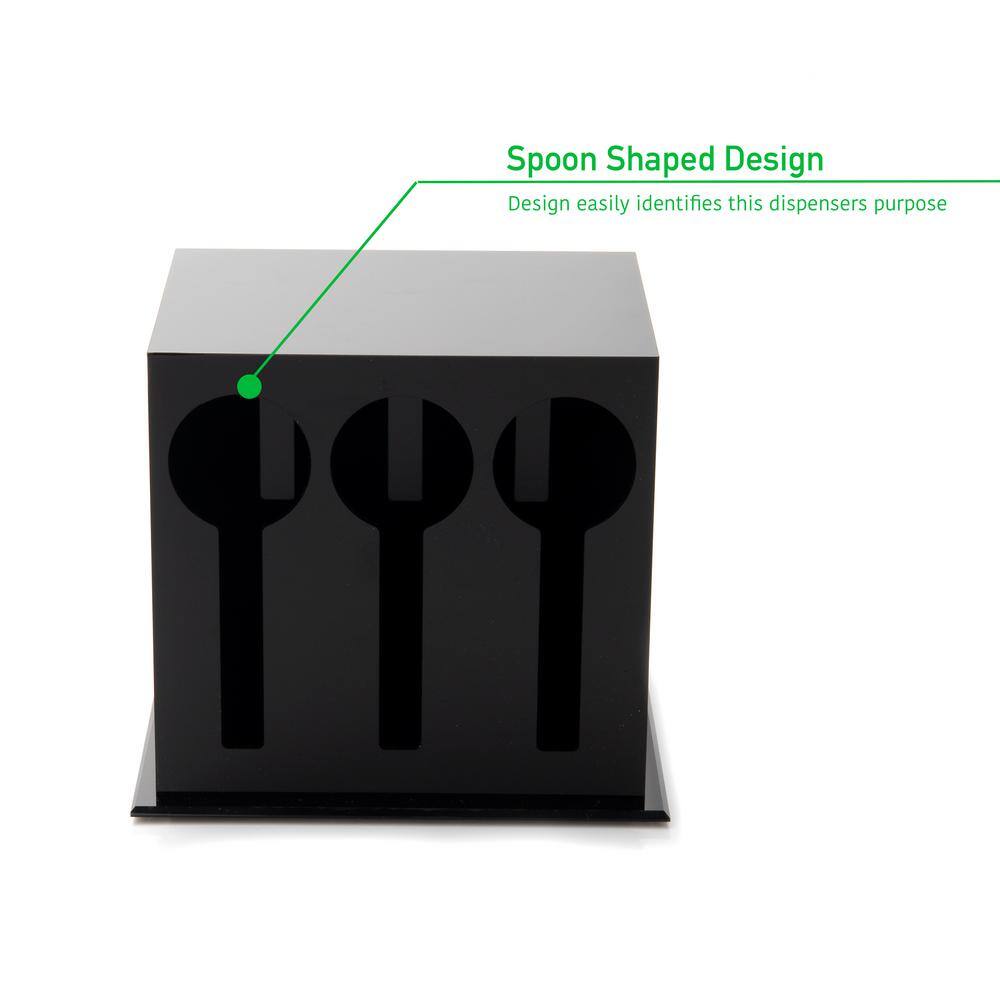Mind Reader Plastic 3 Compartment Utensil Holders in Black