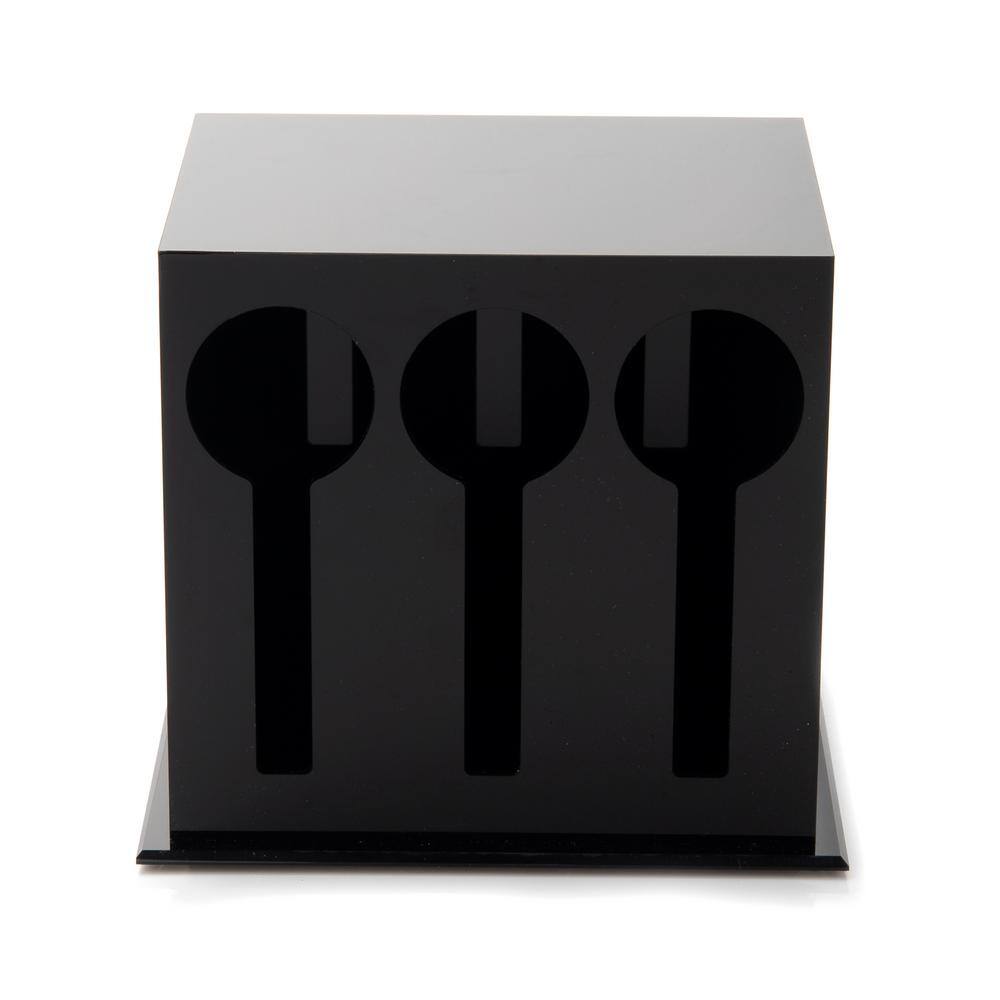 Mind Reader Plastic 3 Compartment Utensil Holders in Black