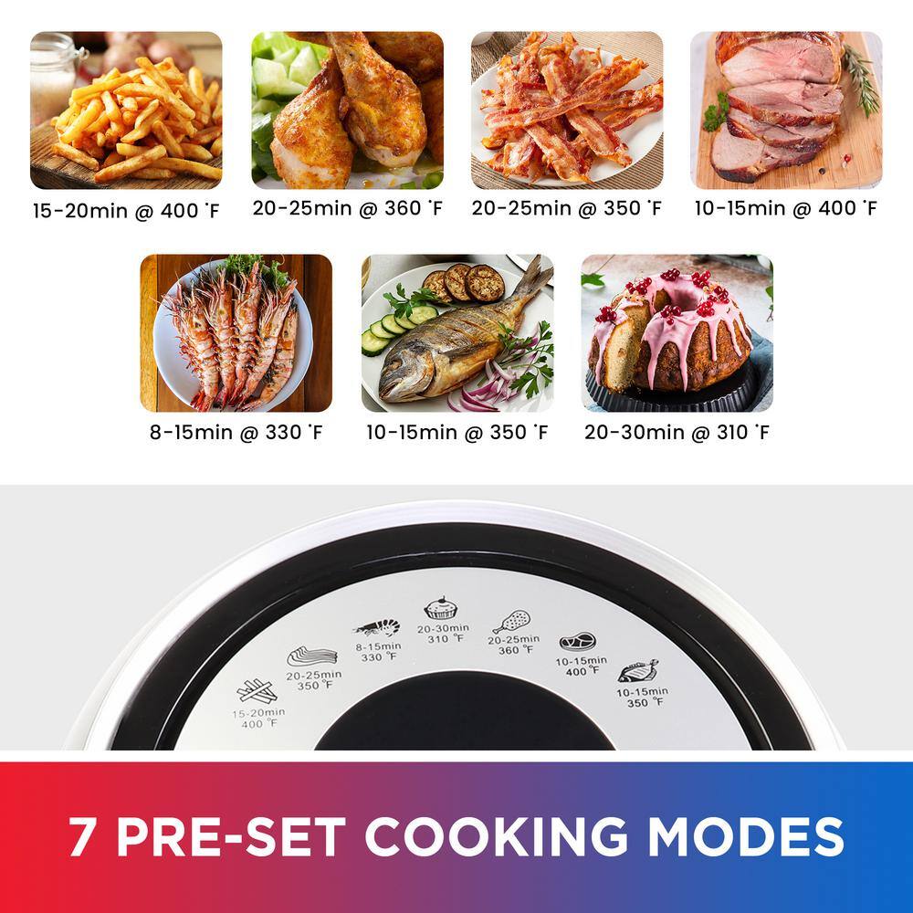 Total Chef Total Chef 3.8 Qt Digital, Electric, Countertop Air Fryer with Temperature Control