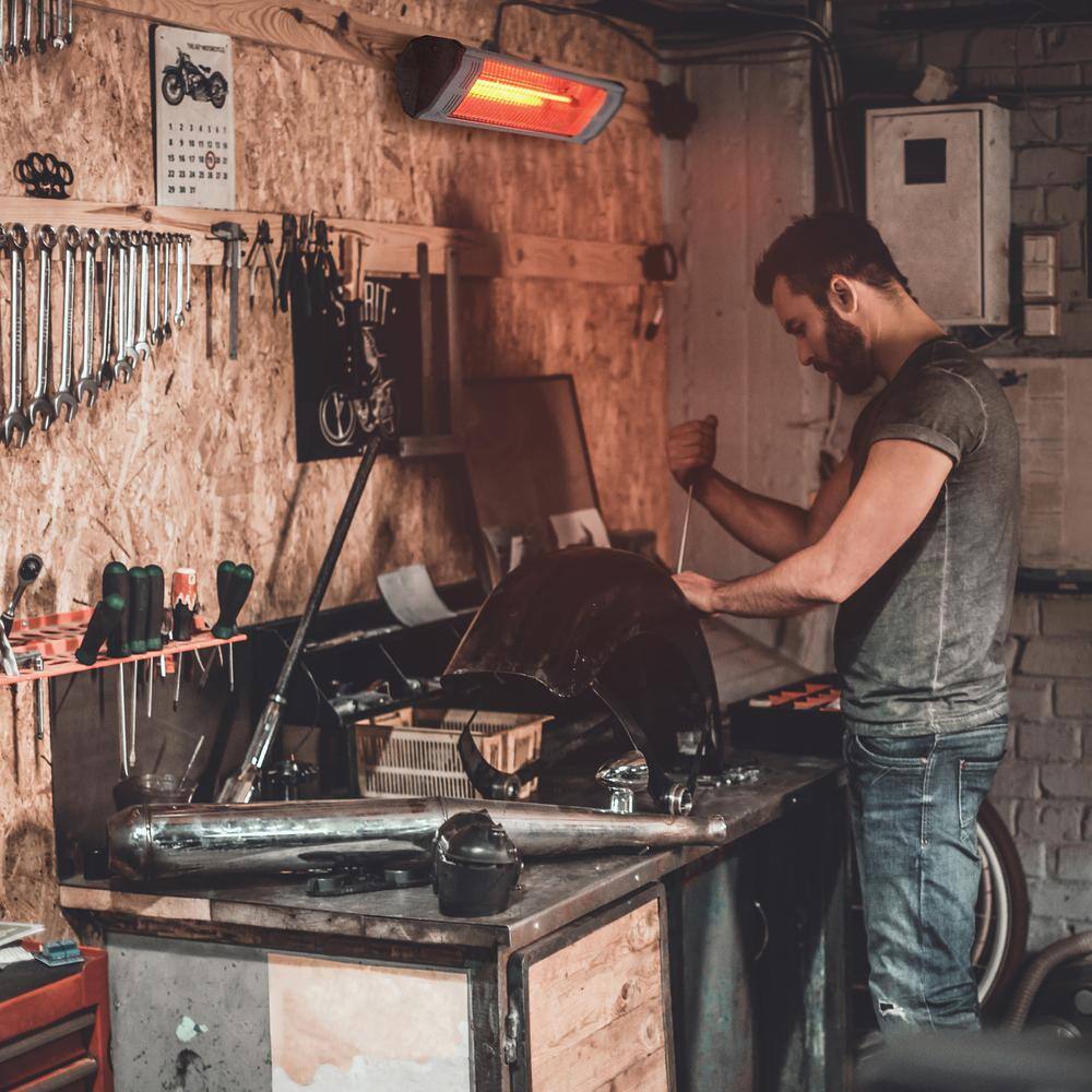 Heat Storm Tradesman 1,500-Watt Electric Outdoor Infrared Quartz Portable Space Heater with Wall/Ceiling Mount