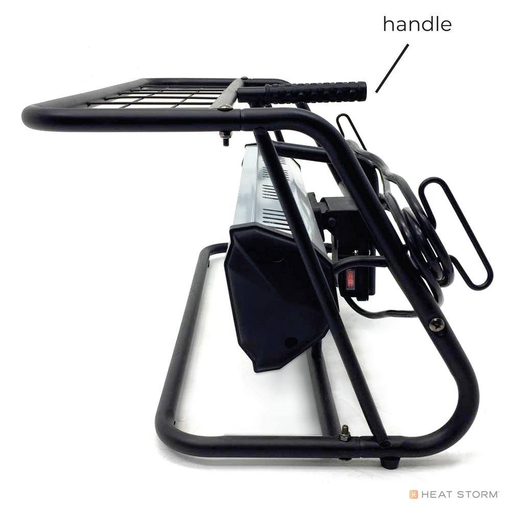 Heat Storm Tradesman 1,500-Watt Outdoor Electric Infrared Quartz Portable Space Heater with Roll Cage and Wall/Ceiling Mount