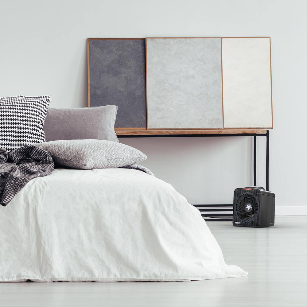 Vornado Velocity 3 Whole Room 1500-Watt 5118 BTU Electric Space Fan Heater, Adjustable Thermostat and Safety Features, Black