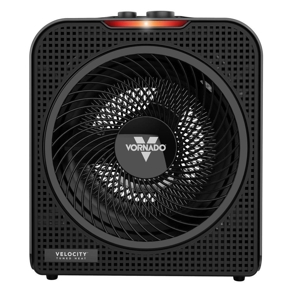 Vornado Velocity 3 Whole Room 1500-Watt 5118 BTU Electric Space Fan Heater, Adjustable Thermostat and Safety Features, Black