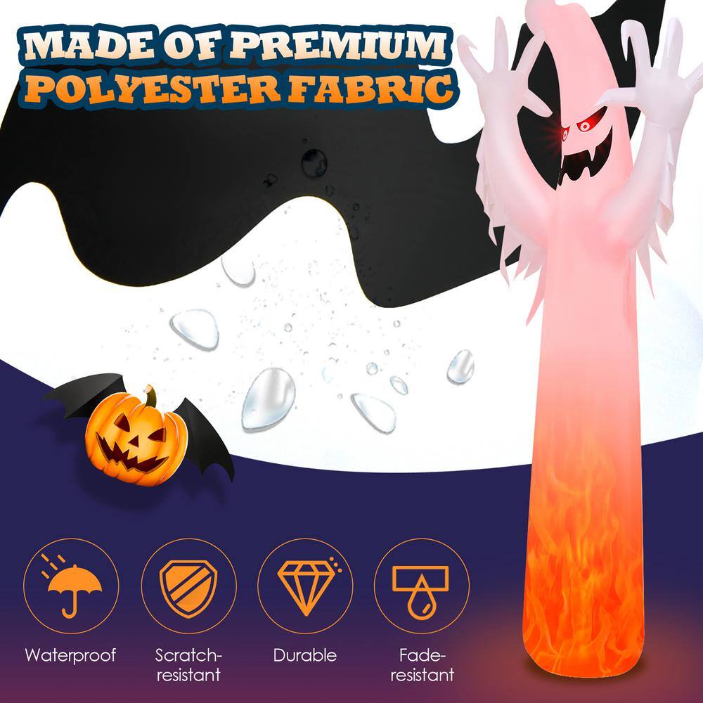 Costway 12 ft. LED Ghost Halloween Inflatable Yard Decoration