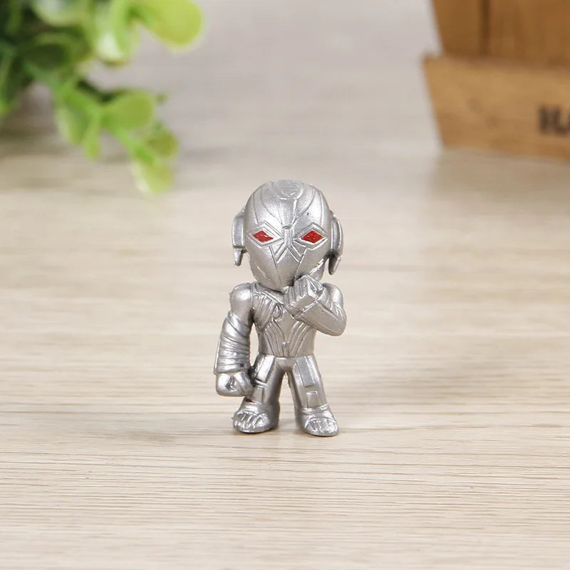 12 Pcs/Set New Q Avengers Mini Figures Hulk Thor Spider Man Action Figure Toys Superhero Model Toys for Children Christmas Gifts