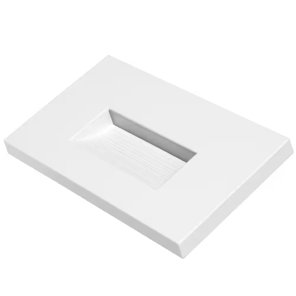 Horizontal Hardwired White Step Light, LED Stair Light, Indoor/Outdoor 3 CCT Color Selectable 3000K to 5000K (2-Pack)