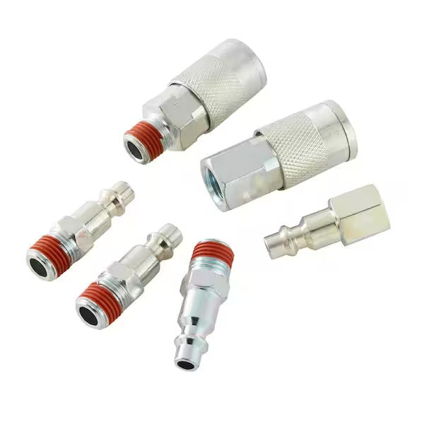 Husky 1/4 in. I/M Coupler Plug with Increased Air Flow (6-Piece)