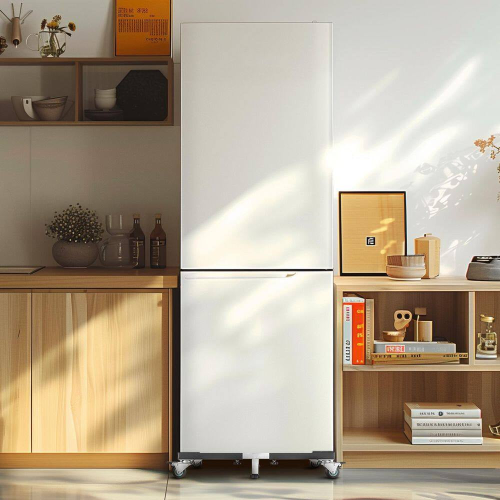 Fridge Stand Mobile Base, 1200 Lbs. Capacity, Adjustable Dolly with 8-Locking Wheels, Refrigerator, Dryer (23-36.6 In.)