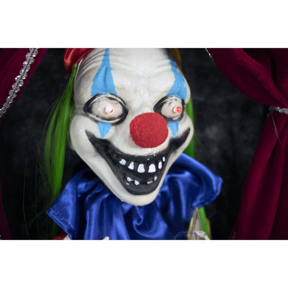 Haunted Hill Farm 27 in. Touch Activated Animatronic Clown