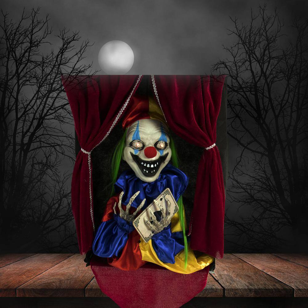 Haunted Hill Farm 27 in. Touch Activated Animatronic Clown