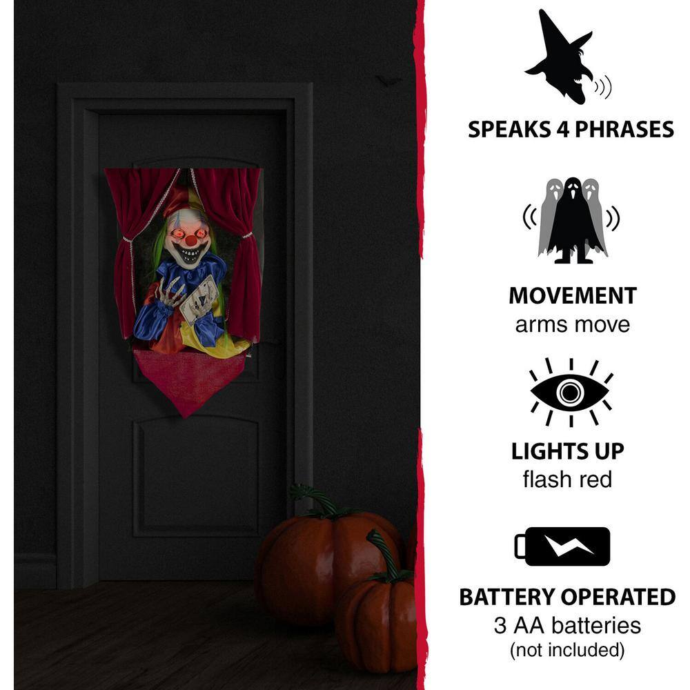 Haunted Hill Farm 27 in. Touch Activated Animatronic Clown