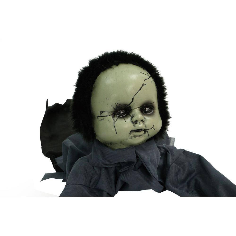 Haunted Hill Farm 10.5 in. Touch Activated Animatronic Doll