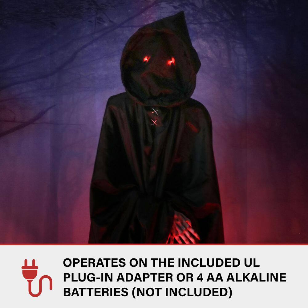 Haunted Hill Farm 72 in. Premium Halloween Animatronic Abigar The Lurching Demon Reaper by Tekky