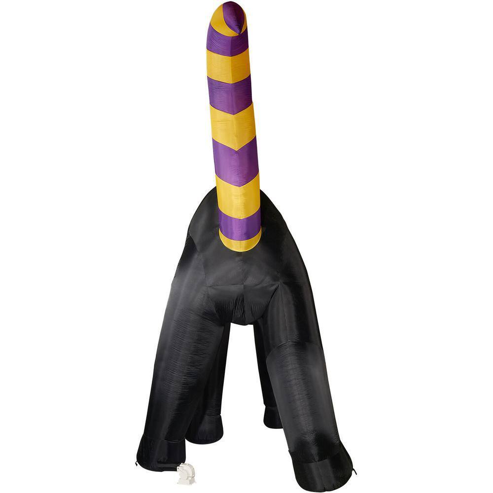 Haunted Hill Farm 20 ft. Black Cat Halloween Inflatable with Lights