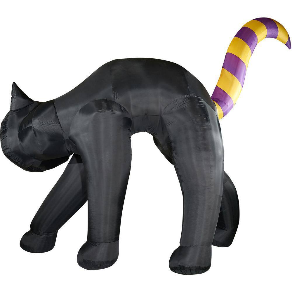 Haunted Hill Farm 20 ft. Black Cat Halloween Inflatable with Lights
