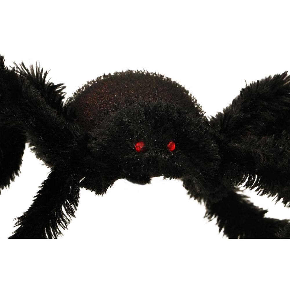 Haunted Hill Farm 25 in. Light-Up Spiders with Red LED Bodies Halloween Yard Decoration