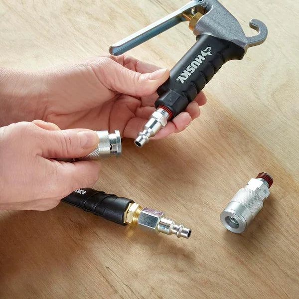 Husky 1/4 in. I/M Coupler Plug with Increased Air Flow (6-Piece)