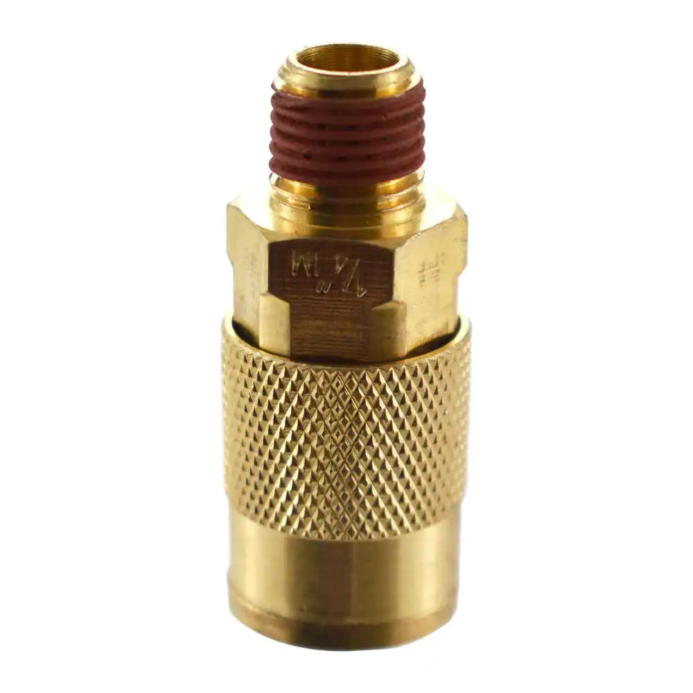 Husky 1/4 in. Brass NPT Male Coupler