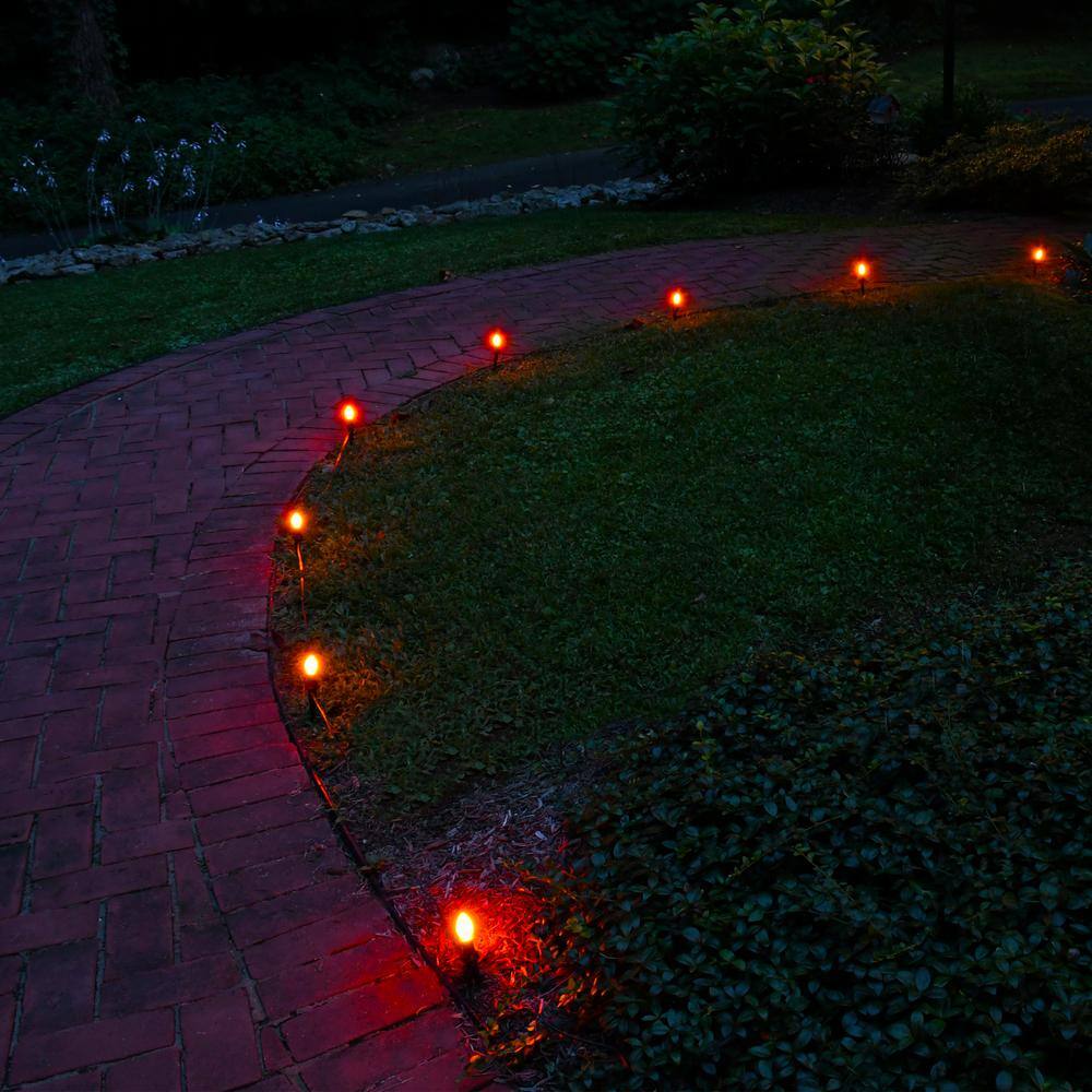 LUMABASE Orange Pathway Lights (10-Count)