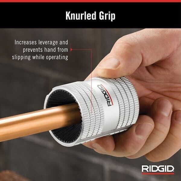 RIDGID 223S 1/4 in.-1-1/4 in. Inner/Outer Copper and Stainless Steel Tubing and Pipe Reamer, Tubing Tool for Multilayer Cutting