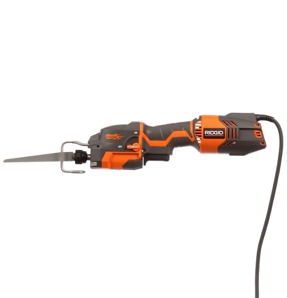 RIDGID Thru Cool 6 Amp Corded 1-Handed Orbital Reciprocating Saw Kit