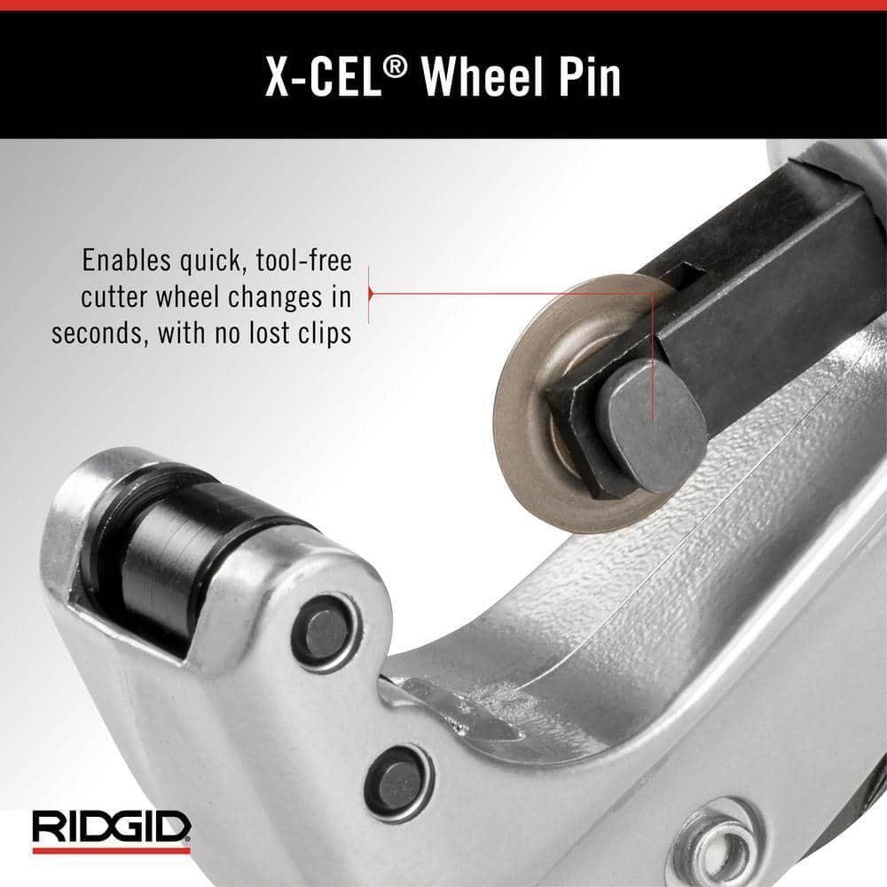 RIDGID 1/8 in. to 1-1/8 in.150 Constant Swing Copper Pipe & Stainless Steel Tubing Cutter w Easy Change Wheel Pin + Spare Wheel