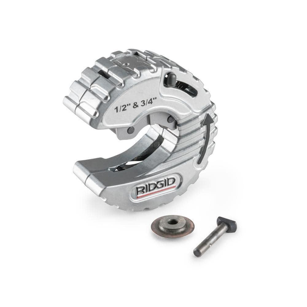 RIDGID 1/2 in. to 3/4 in. C34 "C" Style Close Quarters Quick Change Copper Pipe & Tubing Cutter w/ Spring Loaded Cutting Wheel