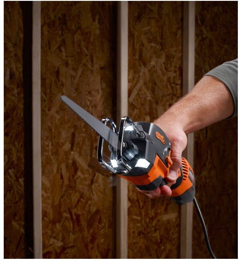 RIDGID Thru Cool 6 Amp Corded 1-Handed Orbital Reciprocating Saw Kit