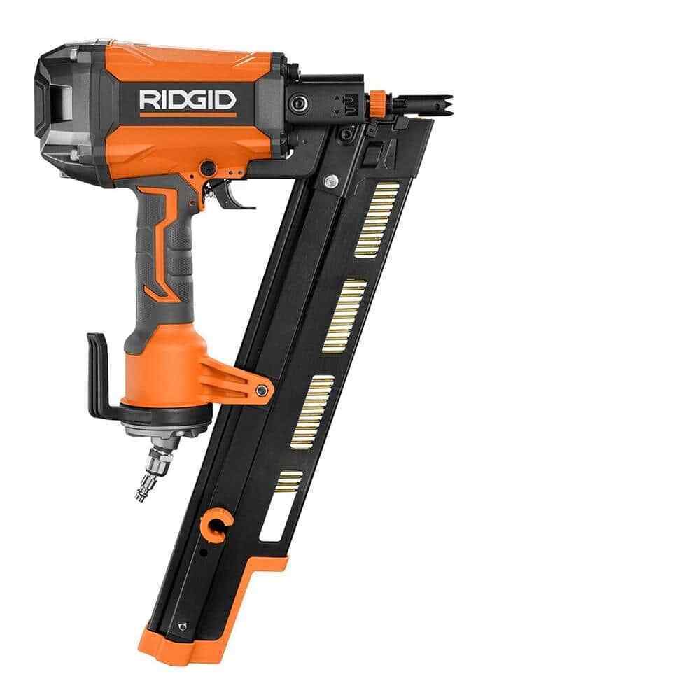 RIDGID Pneumatic 21-Degree 3-1/2 in. Round Head Framing Nailer