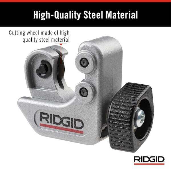 RIDGID 1/4 in. to 1-1/8 in. 101 Close Quarters Copper, Aluminum, Brass, and Plastic Tubing Cutter, Multi-Use Tubing Tool